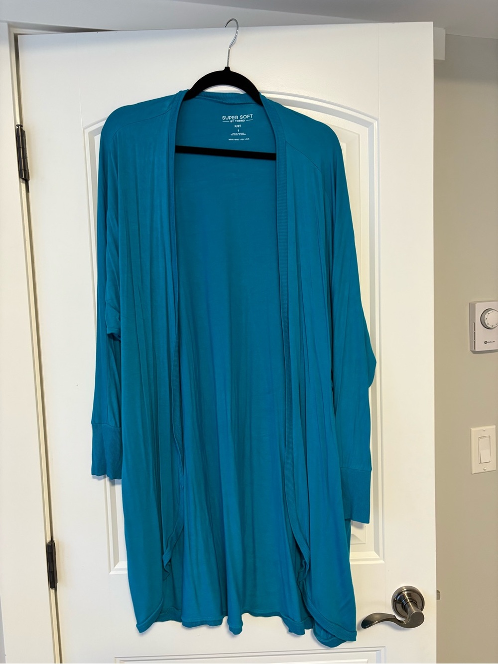 torrid Teal Open-Front Draped Cardigan